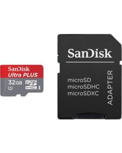 Sandisk 32 GB Ultra Plus Class 10 Micro SDHC and Adapter