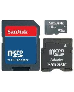 SanDisk 1GB Micro SD Card with SD Adapter & Mini SD 3-in-1 Memory Kit