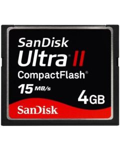SanDisk 4 GB Ultra II Compact Flash Memory Card 15MB/S (SDCFH-004G-A11)