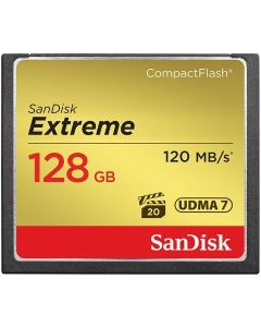 SanDisk Extreme 128GB CompactFlash Memory Card UDMA 7 Speed Up To 120MB/s- SDCFXS-128G-X46
