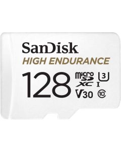 SanDisk 128GB High Endurance UHS-I microSDXC Memory Card with SD Adapter, 100MB/s Read, 60MB/s Write