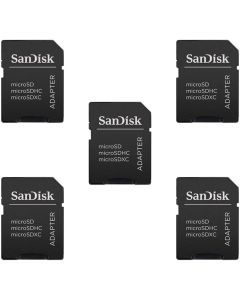 5 Pack -Sandisk MicroSD MicroSDHC to SD SDHC Adapter. Works with Memory Cards up to 32GB Capacity (Bulk Packaged).