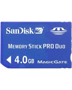 SanDisk 4GB Memory Stick PRO Duo Flash Memory Card SDMSPD-4096-B35- Retail packaging