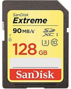 SanDisk Extreme 128GB SDXC UHS-I Card (SDSDXNF-128G-GNCIN) [Old Version]