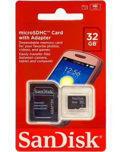 SanDisk Flash 32 GB microSDHC Flash Memory Card SDSDQM-032G, Black