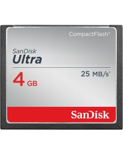 SanDisk Ultra 4GB Compact Flash Memory Card Speed Up To 25MB/s, Frustration-Free Packaging- SDCFHS-004G-AFFP (Label May Change)