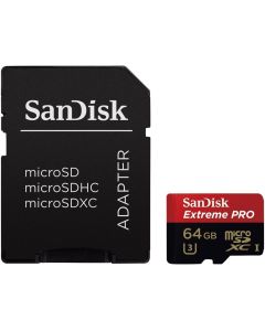 SanDisk Extreme PRO 64GB UHS-I/U3 Micro SDXC Memory Card Speeds Up To 95MB/s With 4K Ultra HD Ready-SDSDQXP-064G-G46A