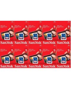 Sandisk 16GB (10 Pack) SD Card Bundle SDHC Class 4 Flash Memory | Model SDSDB-016G-B35 |