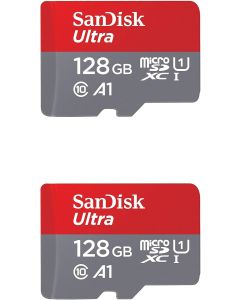 SanDisk 128GB X2 (256GB) MicroSD HC Ultra Uhs-1 Memory Card