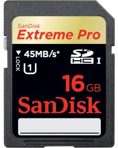 SanDisk Extreme Pro 16 GB SDHC UHS-1 Flash Memory Card 45MB/s SDSDXP1-016G-X46