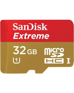 SanDisk Extreme Plus 32 GB Class 10 UHS-I U1/U3 microSDHC Memory Card